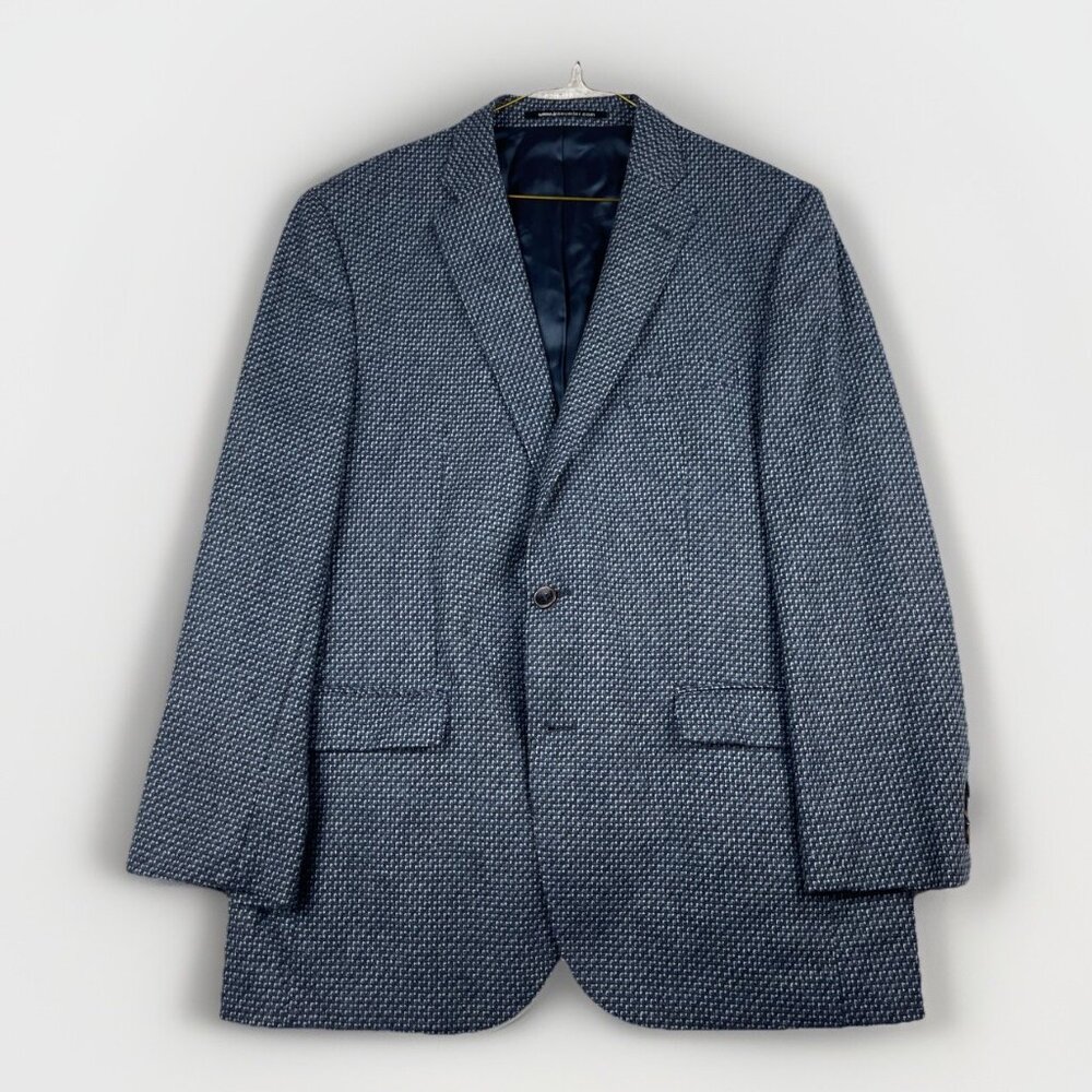 Baumler Mens Size 54 Wool Suit Jacket Tollegno 1900 Italy Blue Wool